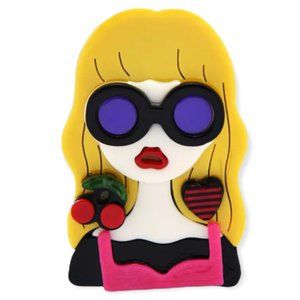 GEEKY CHIC STYLE- Quirky Artsy Chic Style-Preppy Retro Vintage Vibe Style Brooch